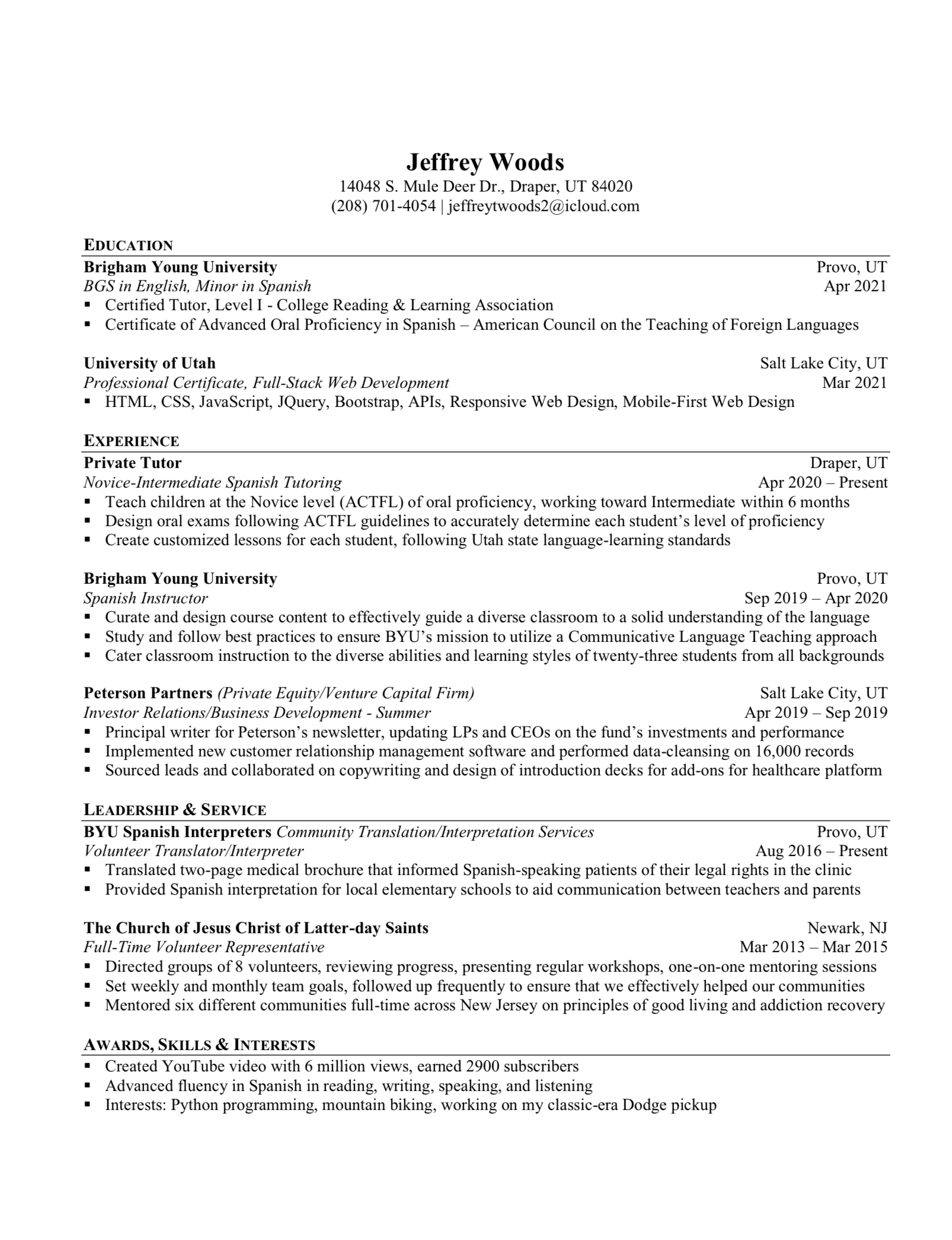 picture of resume